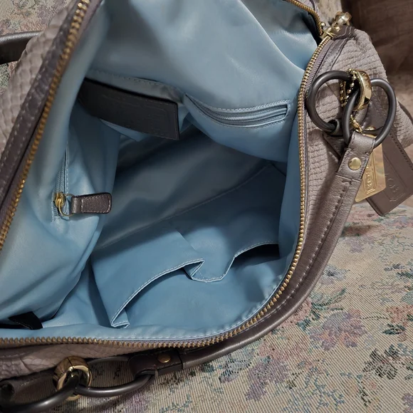 Coach Kristin Python Leather Satchel - Picture 4 of 6